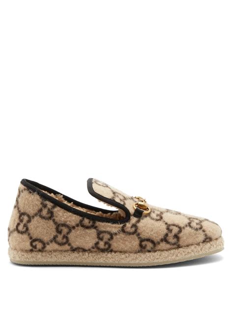 gucci fria gg felt espadrille slippers|Gucci Slippers for Women .